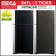 HITACHI R-VG695P9MSX 541L 2-DOOR FRIDGE (3 TICKS) ( NO FREE GIFT)