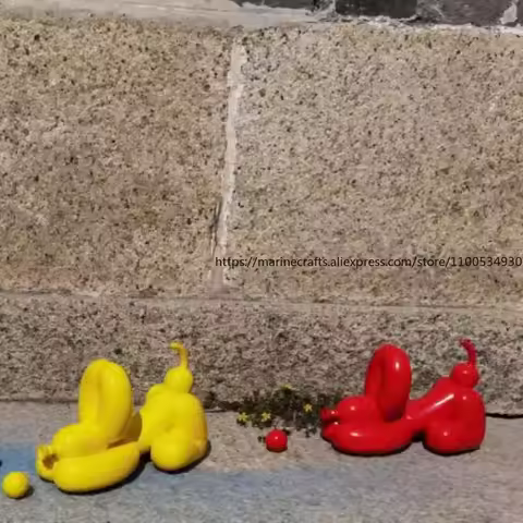 Balloon Dog FIgurine Sculpture Children's Cartoon Electroplated Dog Ins Nordic Style