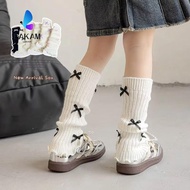 LAKAM Children's Sock Covers, Acrylic Bow Knitted Sock, Knitted Warm Leg Warmers