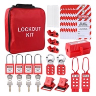 Lockout Tagout Kit Electrical -Kit with Circuit Breaker Lockout Lockout Hasps Lock Out Tags Multi-Po