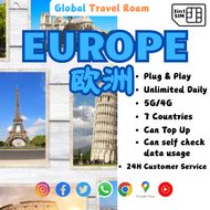 EUROPE Travel Data SIM Card France Italy Sweden UK Denmark【7 Countries】【1GB-Unlimited Daily】【1day-30
