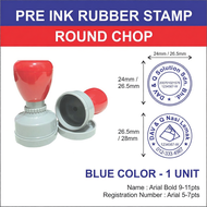 Rubber Stamp / Self Ink Rubber Stamp / Pre Ink Rubber Stamp / Company Round Chop (CUSTOM MADE)