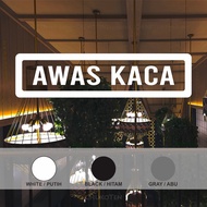 Sticker Beware of Glass List P20 Glass Door Cafe Cutting Sticker Sign Wall