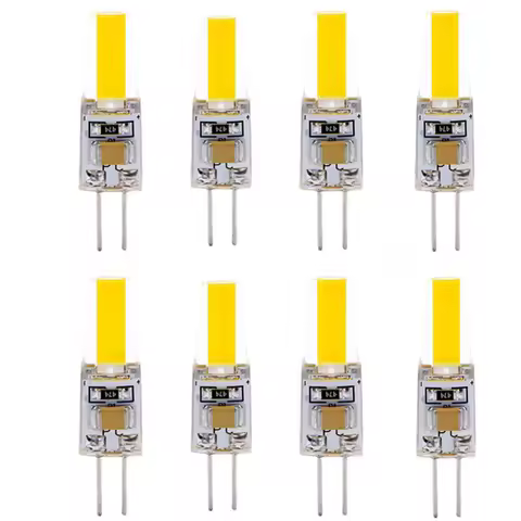 6- 10PCS G4 LED COB Lamp 6W 9W Bulb AC DC12V 220V Candle Silicone Lights Replace 30W 40W Halogen for