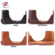 Leather Camera Half Case Cover Bag For Fujifilm GX85 Cameras