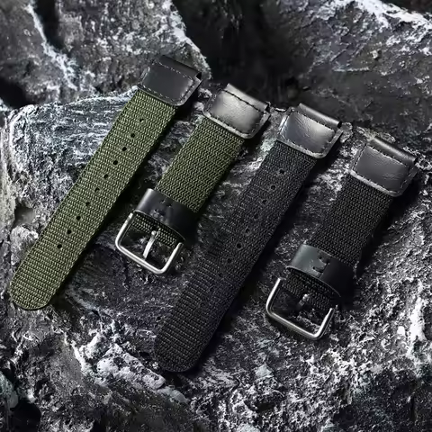 19mm Nylon Watch Band for Casio FT-500WC Watch Strap Men Sports Outdoor Bracelet Black Green Brown f