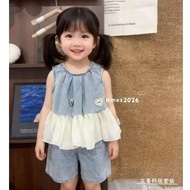 Premium bkk jeans suit girl clothes set girl set