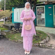 Kurung Pahang Organza Aura Eaa Fashion |Baby Blue|Mint Green|Cream Champagne|Baby Pink|