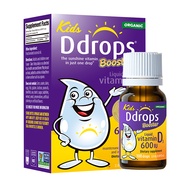 Ddrops Liquid Organic Vitamin D3 600 IU Vitamin D for Kids Supports Bone Health Preservative-Free