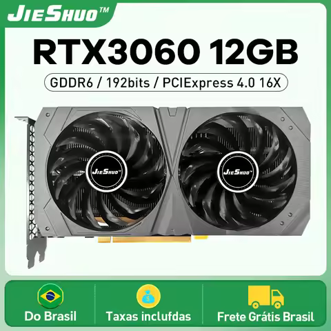 JIESHUO NEW GeForce RTX 3060 12G OC Gaming Graphics Card 12GB GDDR6 192-bit HDMI DP PCI-E 4.0 8Pin D