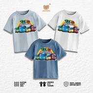 Jolly Kids Children's T-Shirt Tops Ages 1-9 Years Girls Boys RAINBOW BUS Girls Boys