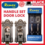 BLACK HARDWARE Remax Handle Door Security Living Set Door Lock Knob Pemegang Tombol Pintu Rumah Kayu