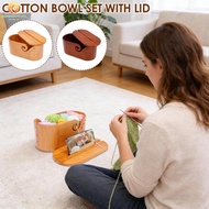 Oval Wool Holder Elliptical Yarn Bowl Wooden Knitting Bowl Yarn Holder for Crochet and Knitting Proj