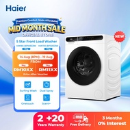 [FREE SHIPPING /READY STOCK] Haier 5 Star 9kg/11kg Front Load Inverter Washing Machine/ Mesin Basuh/