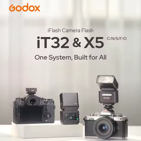 Godox iT32 iFlash Camera Flash TTL HSS X5 C/S/N/F/O Wireless TTL Magnetic Flash Trigger Rotating Hea