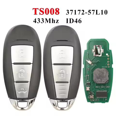 jingyuqin TS008 Smart Car Key For Suzuki Swift Kizashi 2010-2018 2/3Button Remote 433MHz PCF7952 ID4