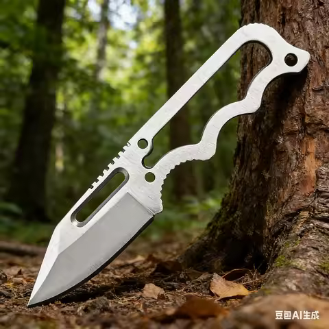 Pocket Fixed Knife - Instinct Mini Neck Knife 5Cr15MoV Blade Handles Tactical Knives with ABS Sheath