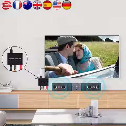 HDMI-Compatible ARC Audio Extractor ARC To SPDIF Coaxial L/R Stereo 3.5mm Jack Audio Converter for H