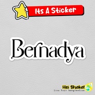 Bernadya Ribka Jayakusuma Logo Sticker Music Music Music Music Waterproof Vinyl