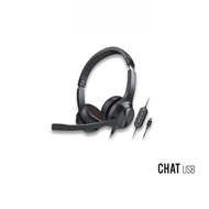 Creative Chat USB - On-Ear Headset with Swivel-to-Mute Noise-Cancelling Boom Mic, Mic-Monitoring, Sm