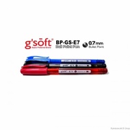 G'Soft E7 Ball Pen 0.7mm (BP-GS-7) - Black/Blue/Red