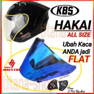 KBS HAKAI flat venom helmet visor flat visor open venom kbs hakai/