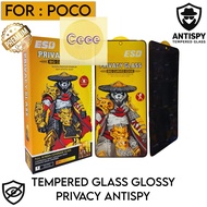 TEMPERED GLASS ESD PANDA ANTISPY PRIVACY FOR TYPE POCO M6 POCO M6 PRO POCO X6 POCO X6 PRO POCO F6 PO