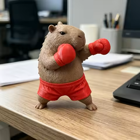 1-Piece Capybara Figurine Suitable for Office and Car Decoration / Collectible Animal Model That Can