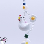 1pc Chicken Resin Beads 3D Chicken Beads Resin/ with Holes for DIY Jewelry Accessories