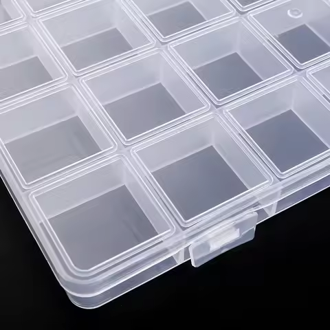 Transparent Storage Container Jewelry Box Clear Plastic Organizer Box Empty Earring Storage Organize