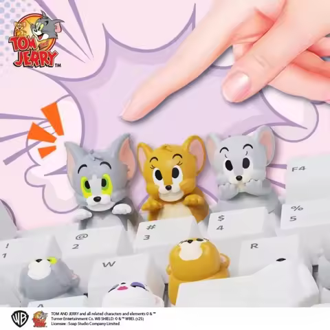 Genuine Tom and Jerry Keycap Anime Cartoon Cat Mouse Mechanical Keyboard Custom ESC Cap Keyboard Dec