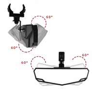 UTV Rear View Mirror for RZR Can Am Cat Center Rearview Mirror with 1.5"-2" Adjustable Clamp UTV Acc