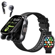 Denash Smart Watch with Earbuds, 2.01" HD Screen Fitness Watch, 2 in 1 Smartwatch with 100+ Sport Fi