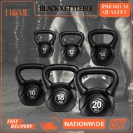 BLACK KETTLEBEL 10kg 12kg 14kg 16kg 18kg 20kg Fitness Exercise Home Gym Equipment For Men & Women Ke