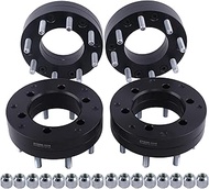 Black Forged 6x5.5 to 8x170 Wheel Adapters 2 Inch with 14x1.5 Studs Compatible with Chevy GMC 6 Lug 