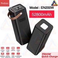 🔥ใหม่ล่าสุด🔥Yoobao EN200W 52800 mAh 200W PD65Wพร้อมของแถม3รายการ(ฟรีสายType-C+AdapterType-C20W+ตัวแป