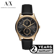 [Official Warranty] Armani Exchange AX1869 Men's Multifunction Black Leather Watch