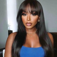 Brazilian Virgin Human Hair 180% 250% Density Straight Wigs - Human Hair Full Machine Made Scalp Top