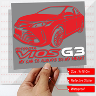 Stiker Cutting Variasi kaca mobil Vios Gen 3