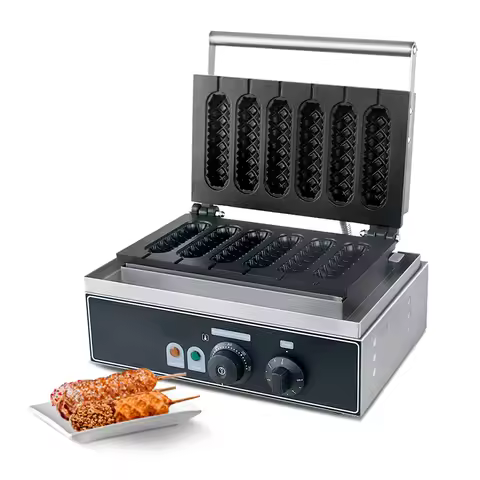 Electric Commercial Waffle Stick Maker Waffle on a Stick Lolly Corn Waffle Maker