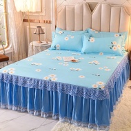 ผ้าคลุมเตียงผ้าระบายขอบเตียง3Pc Thickenที่นอนNon-พรมรองเตียงสิ่งทอหน้าแรกผ้าระบายขอบเตียงSผ้าปูเตียงกับปลอกหมอน