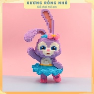 Mô hình lego 3d thỏ stella dễ thương 40cm lego thỏ tím trưng bày cho bé