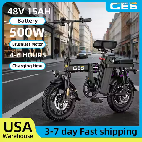 UPlee GE5 48V 15AH Battery EBike 30+MPH 250W Folding Electric Bike 30 Miles Max Range Electric Bike 