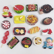 【Shipment Within 24 Hours】 Creative 3D Fridge Magnets Street Food Cartoon Cute Girl Watermelon Candy