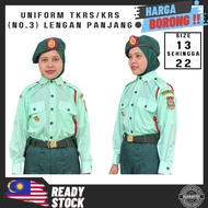 UNIFORM | BAJU KEMEJA TKRS NO.3 LENGAN PANJANG | KADET REMAJA SEKOLAH (KRS NO.3) I COMBO BERET