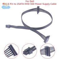 [LI] Mini 6 Pin to 2 SATA Hard Drive Cable SSD Power Supply Cable Optical Drive Power Cord for Dell 