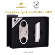 Set khò cắt cigar  khò cắt xì gà 3 tia kèm đục cắt inox ring 60 - H2H Store