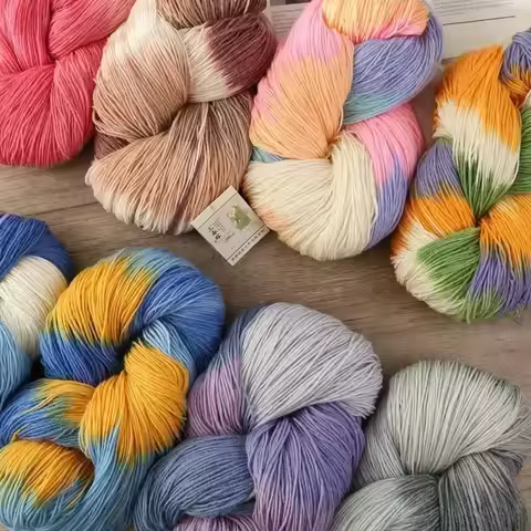 3ply yarn Wool Yarn Large capacity Soft Assorted Colors coarse yarn to make sweaters Handmade toys h