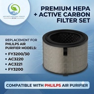 Replacement Compatible with Philips AC3220 AC3221 FY3200 FY3230Filter Authentic HEPA&Carbon