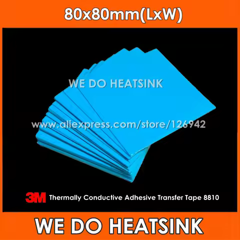 10pcs 3M 8810 High Performance 80x80mm Thermally Conductive Acrylic Double Sided Adhesive Transfer T